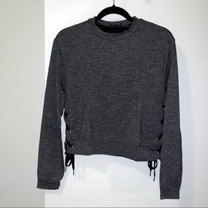 Press side-tie sweatshirt size small